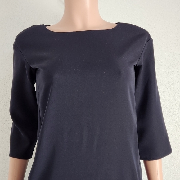 ANN Taylor Modern Black Hi-Low Dress Size: XSP - Picture 2 of 13